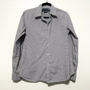 Ralph Ralph Lauren Womens Button Up Shirt Size L Check Plaid Preppy Quiet Luxury